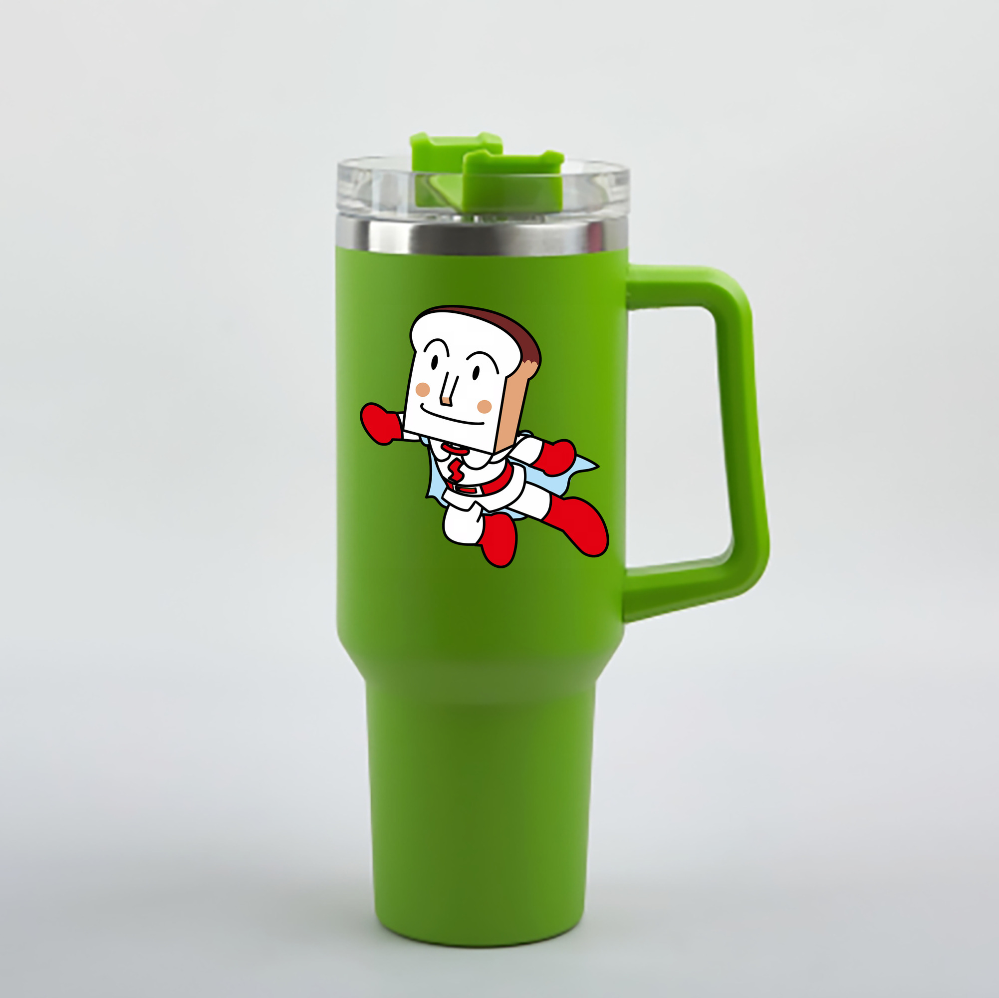 （画像用） アンパンマン Anpanman 1200mL車用タンブラー - クリスタルステッカー（プラスチックストロー付き）